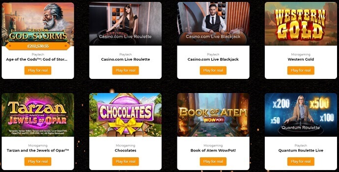 Casino.com Casino Games