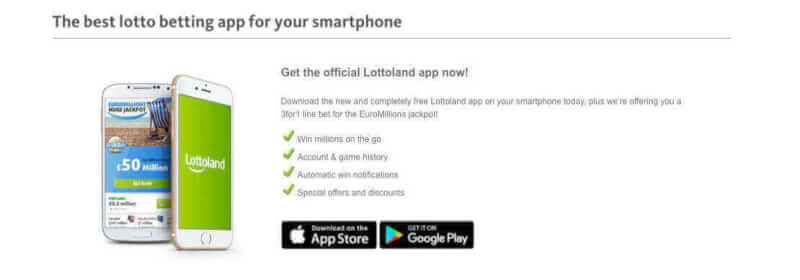 Lottoland app