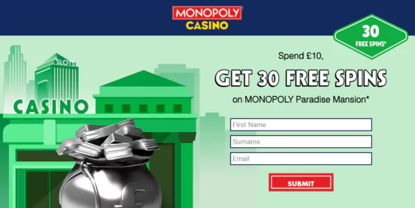 MONOPOLY Casino Promo Code