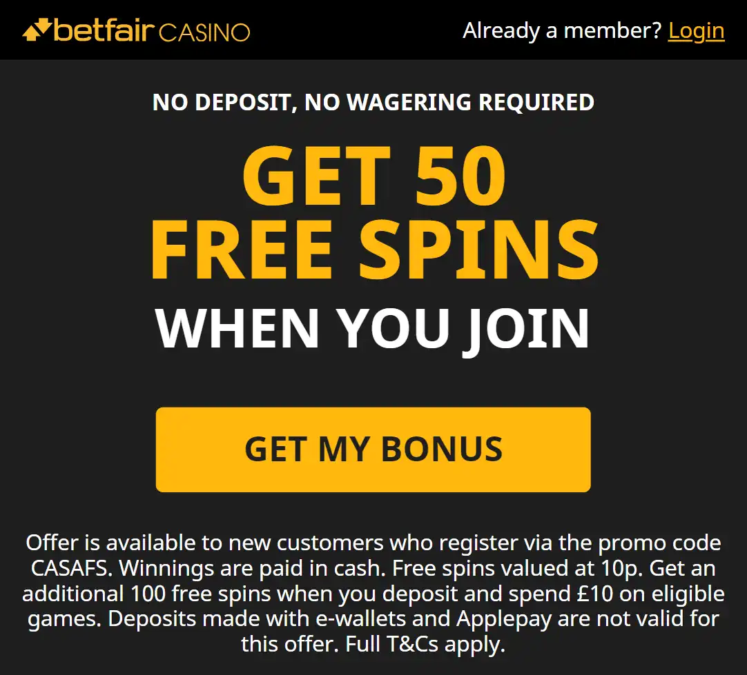 betfair Casino Bonus