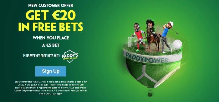 paddy power sign up offer for ireland