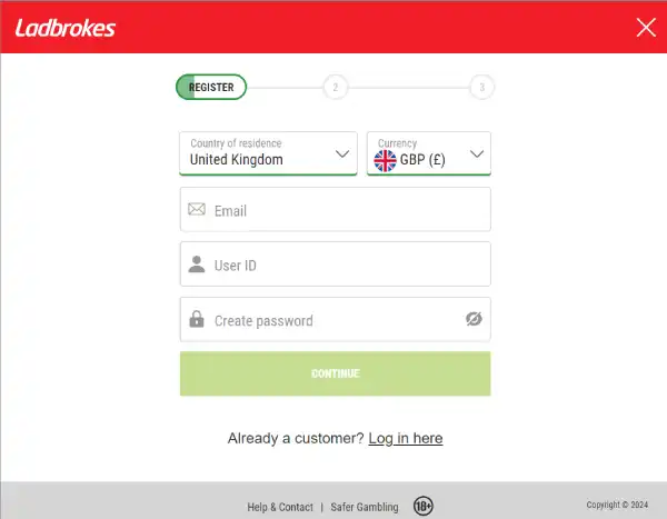 Ladbrokes Casino Registration