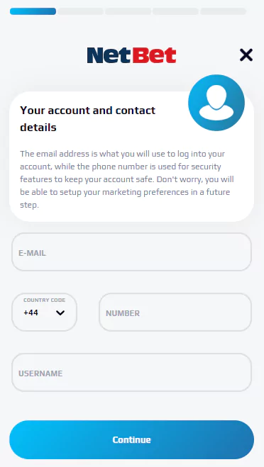 NetBet UK Registration